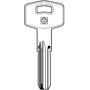 CHIAVE PUNZONATA SATURN STU6R SILCA - OTTONE NICHELATO- 5 pezzi