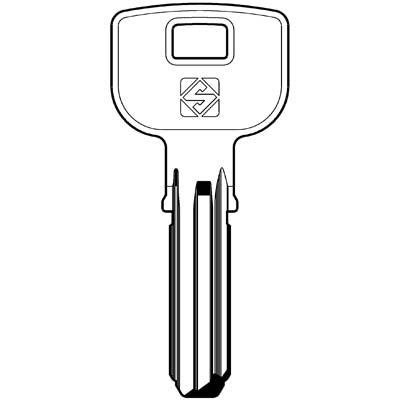 CHIAVE PUNZONATA TESA TE9 SILCA - OTTONE NICHELATO- 5 pezzi