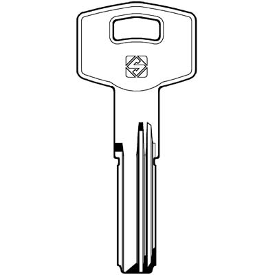 CHIAVE PUNZONATA TESA TE19 SILCA - OTTONE NICHELATO- 5 pezzi