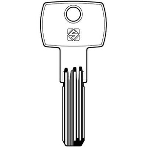 CHIAVE PUNZONATA WALLY WA8 SILCA - OTTONE NICHELATO- 5 pezzi