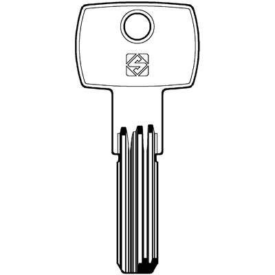 CHIAVE PUNZONATA WALLY WA8 SILCA - OTTONE NICHELATO- 5 pezzi