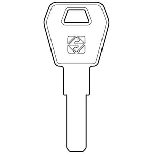 CHIAVE PUNZONATA BULLOCK ZADI ZD25 SILCA - OTTONE NICHELATO- 10 pezzi