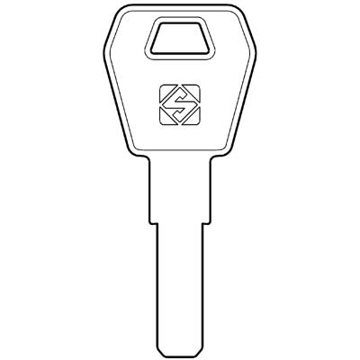 CHIAVE PUNZONATA BULLOCK ZADI ZD25 SILCA - OTTONE NICHELATO- 10 pezzi