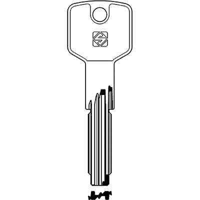 CHIAVE PUNZONATA CISA CS173 SILCA - OTTONE NICHELATO- 5 pezzi