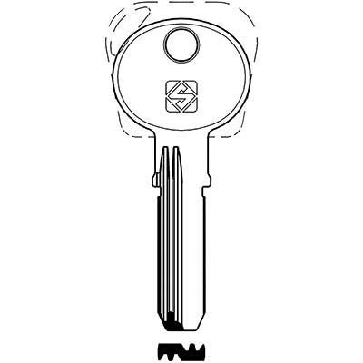 CHIAVE PUNZONATA LEROY MERLIN STD1R SILCA - OTTONE NICHELATO- 5 pezzi