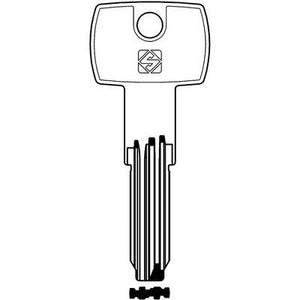 CHIAVE PUNZONATA IBF4 SILCA - OTTONE NICHELATA- 10 pezzi