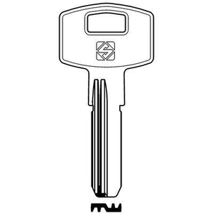 CHIAVE PUNZONATA VITEL AMN2R SILCA - OTTONE NICHELATA- 5 pezzi