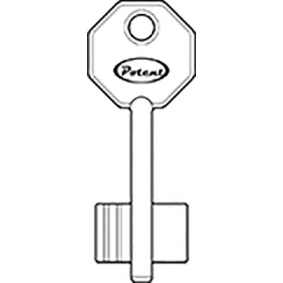 CHIAVE DOPPIA MAPPA 1650 POTENT - OTTONE- 10 pezzi