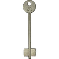 CHIAVE DOPPIA MAPPA CR 17 ORIGINALE - OTTONE NICHELATO- 2 pezzi