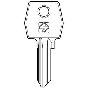 CHIAVE PIATTA AGB AGB2 SILCA - OTTONE NICHELATO- 10 pezzi