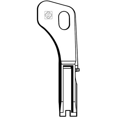 CHIAVE PIATTA FICHET FT510 SILCA  OTTONE NICHELATO