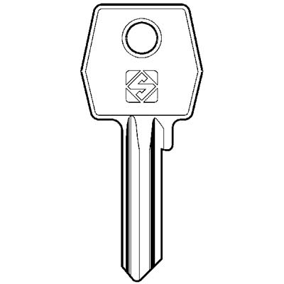 CHIAVE PIATTA AGB AGB3 SILCA - OTTONE NICHELATO- 10 pezzi