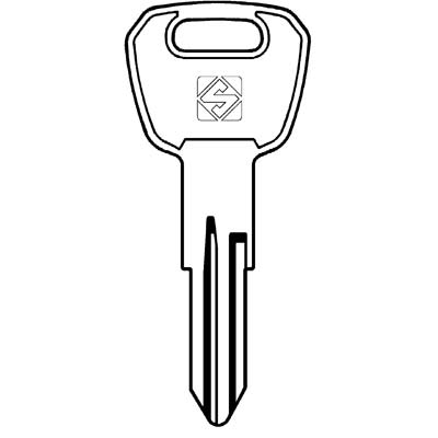 CHIAVE PIATTA ALPHA ALP4 SILCA - OTTONE NICHELATO- 10 pezzi