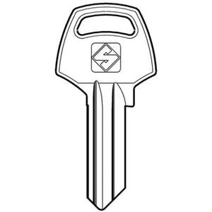 CHIAVE PIATTA CORBIN CB2 SILCA - OTTONE NICHELATO- 10 pezzi