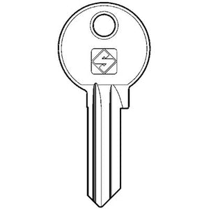 CHIAVE PIATTA CORBIN CB8 SILCA - OTTONE NICHELATO- 10 pezzi