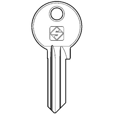 CHIAVE PIATTA CORBIN CB8 SILCA - OTTONE NICHELATO- 10 pezzi