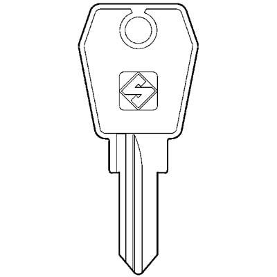 CHIAVE PIATTA EUROLOCKS EU5R SILCA - OTTONE NICHELATO- 10 pezzi