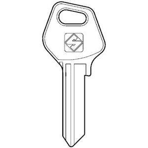 CHIAVE PIATTA FASEM FM6 SILCA - OTTONE NICHELATO- 10 pezzi