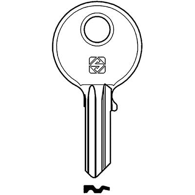 CHIAVE PIATTA ISEO IE36 SILCA - OTTONE NICHELATO- 10 pezzi