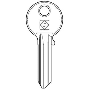 CHIAVE PIATTA ISEO IE6R SILCA - OTTONE NICHELATO- 10 pezzi