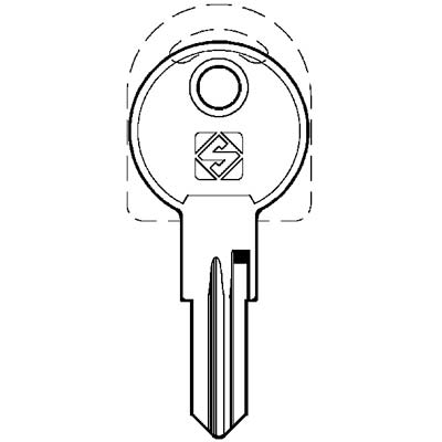 CHIAVE PIATTA MERONI MER36 SILCA - CASELLARIO OTTONE NICHELATO- 10 pezzi