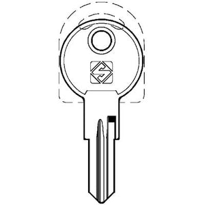 CHIAVE PIATTA MERONI MER36 SILCA - CASELLARIO OTTONE NICHELATO- 10 pezzi