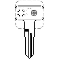 CHIAVE PIATTA MERONI MER33R SILCA - CILINDRO MOBILE OTTONE NICHELATO- 10 pezzi