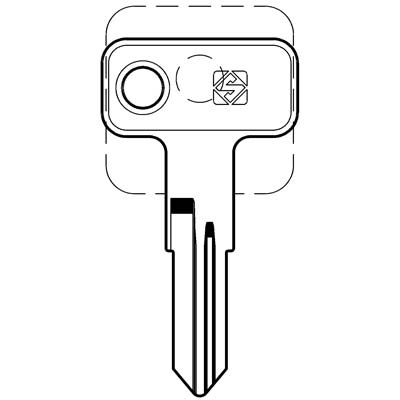 CHIAVE PIATTA MERONI MER33R SILCA - CILINDRO MOBILE OTTONE NICHELATO- 10 pezzi