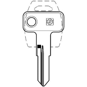 CHIAVE PIATTA MERONI MER34R SILCA - CILINDRO MOBILE OTTONE NICHELATO- 10 pezzi