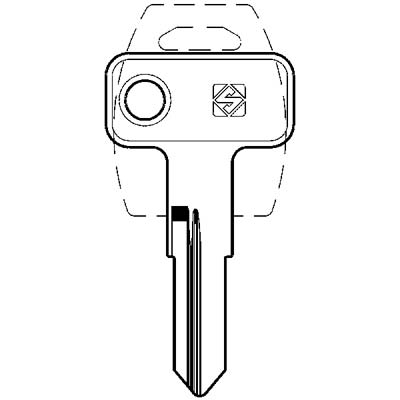CHIAVE PIATTA MERONI MER34R SILCA - CILINDRO MOBILE OTTONE NICHELATO- 10 pezzi