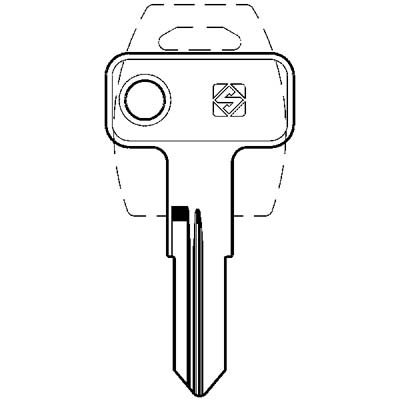 CHIAVE PIATTA MERONI MER35R SILCA - CILINDRO MOBILE OTTONE NICHELATO- 10 pezzi