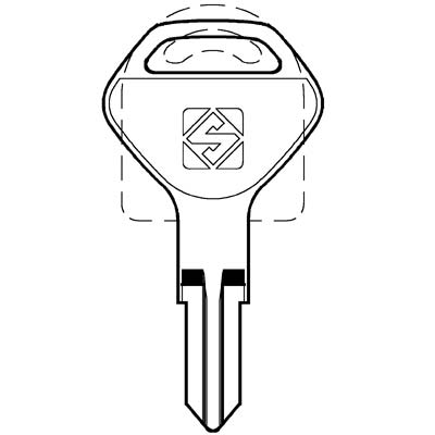 CHIAVE PIATTA MERONI MER41 SILCA - CILINDRO MOBILE OTTONE NICHELATO- 10 pezzi