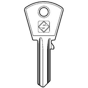 CHIAVE PIATTA CORTELLEZZI PC2 SILCA - CASELLARIO OTTONE NICHELATO- 10 pezzi