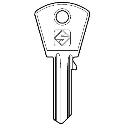 CHIAVE PIATTA CORTELLEZZI PC2 SILCA - CASELLARIO OTTONE NICHELATO- 10 pezzi