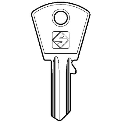 CHIAVE PIATTA CORTELLEZZI PC3 SILCA - CASELLARIO OTTONE NICHELATO- 10 pezzi