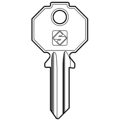 CHIAVE PIATTA PREFER PF070 SILCA - OTTONE NICHELATO- 10 pezzi