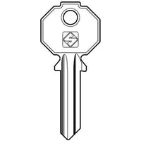 CHIAVE PIATTA PREFER PF072 SILCA - OTTONE NICHELATO- 10 pezzi