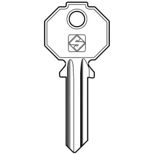 CHIAVE PIATTA PREFER PF072 SILCA - OTTONE NICHELATO- 10 pezzi