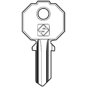 CHIAVE PIATTA PREFER PF208 SILCA - OTTONE NICHELATO- 10 pezzi