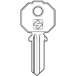 CHIAVE PIATTA PREFER PF212 SILCA - OTTONE NICHELATO- 10 pezzi