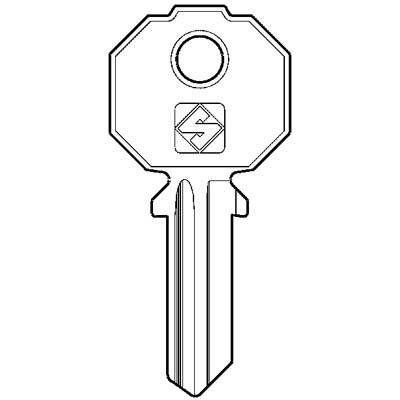 CHIAVE PIATTA PREFER PF212 SILCA - OTTONE NICHELATO- 10 pezzi