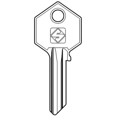 CHIAVE PIATTA YALE YA7 SILCA - OTTONE NICHELATO- 20 pezzi