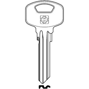 CHIAVE PIATTA YALE YA91SM SILCA - OTTONE NICHELATO- 10 pezzi