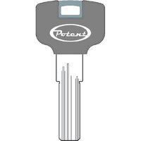 CHIAVE PUNZONATA POTENT 4000KG ORIGINALE - OTTONE NICHELATO- 10 pezzi