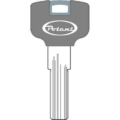 CHIAVE PUNZONATA POTENT 4000KG ORIGINALE - OTTONE NICHELATO- 10 pezzi