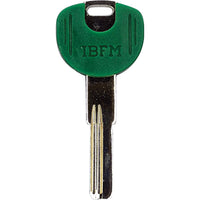 CHIAVE PUNZONATA IBFM K-2306 ORIGINALE - OTTONE NICHELATO- 10 pezzi