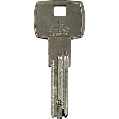 CHIAVE PUNZONATA CR IX6 ORIGINALE - OTTONE NICHELATO- 5 pezzi