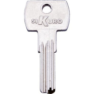 CHIAVE PUNZONATA ILSA BK008 ORIGINALE - OTTONE NICHELATO- 10 pezzi