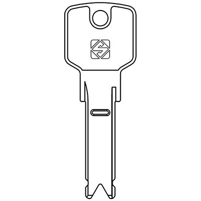CHIAVE PUNZONATA EVVA EV106 SILCA  ALPACCA
