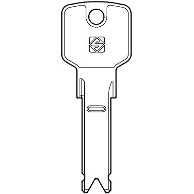 CHIAVE PUNZONATA EVVA EV107 SILCA  ALPACCA